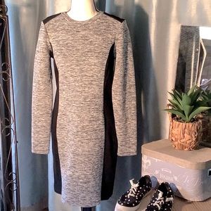 Athleta colorblock long sleeve mixed media dress. Size small